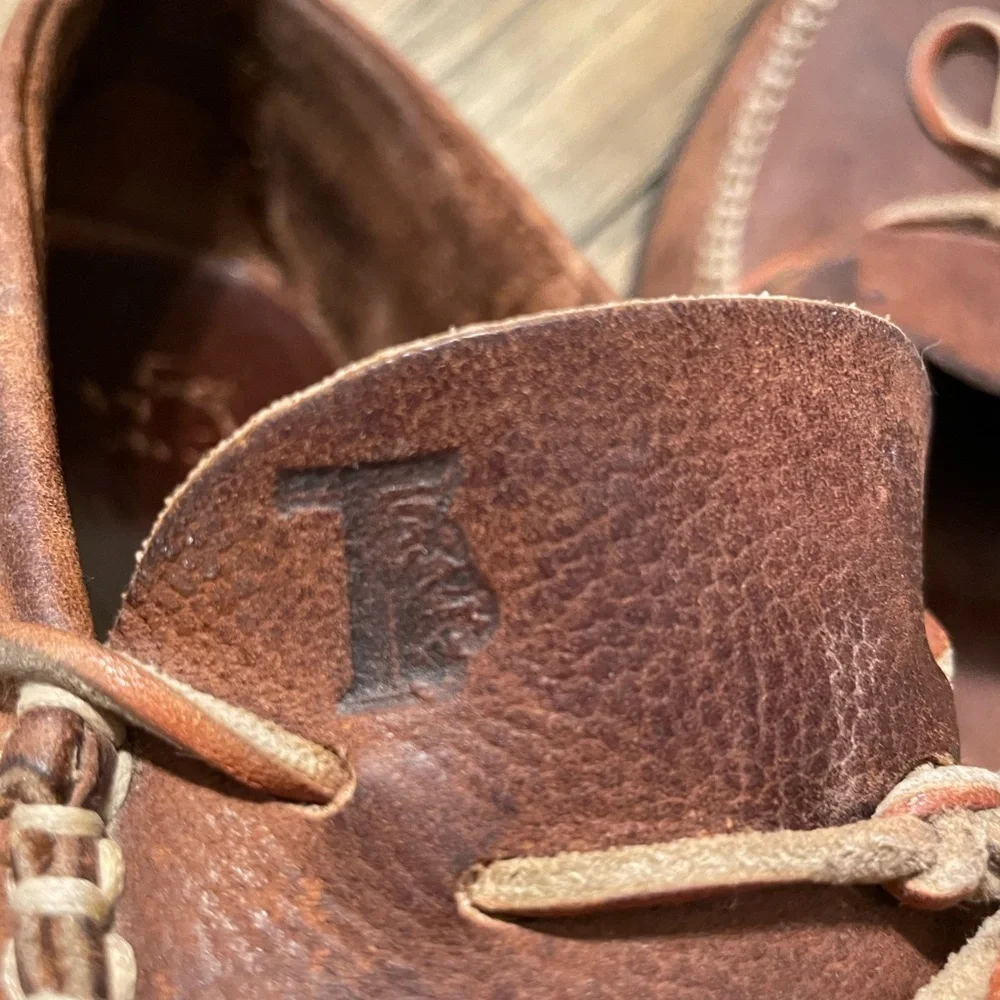 Tod’s Brown Leather Driving Loafers Men’s 9.5 (Estimated) Lace Moccasins Italy
